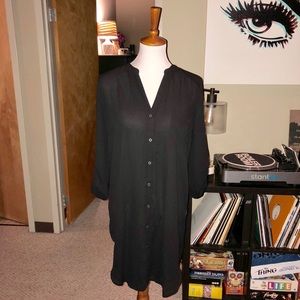 Black Button Down Shirt Dress
